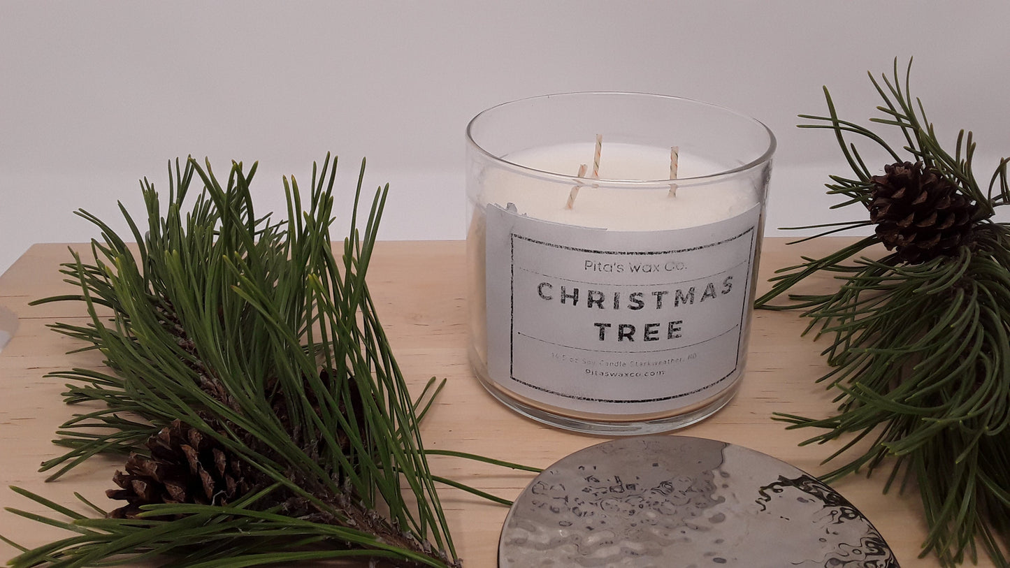 Christmas tree scented candle