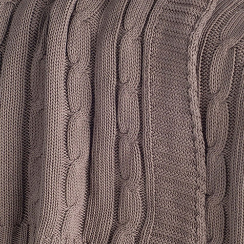Brown Knitted 100% Cotton Throw Blanket