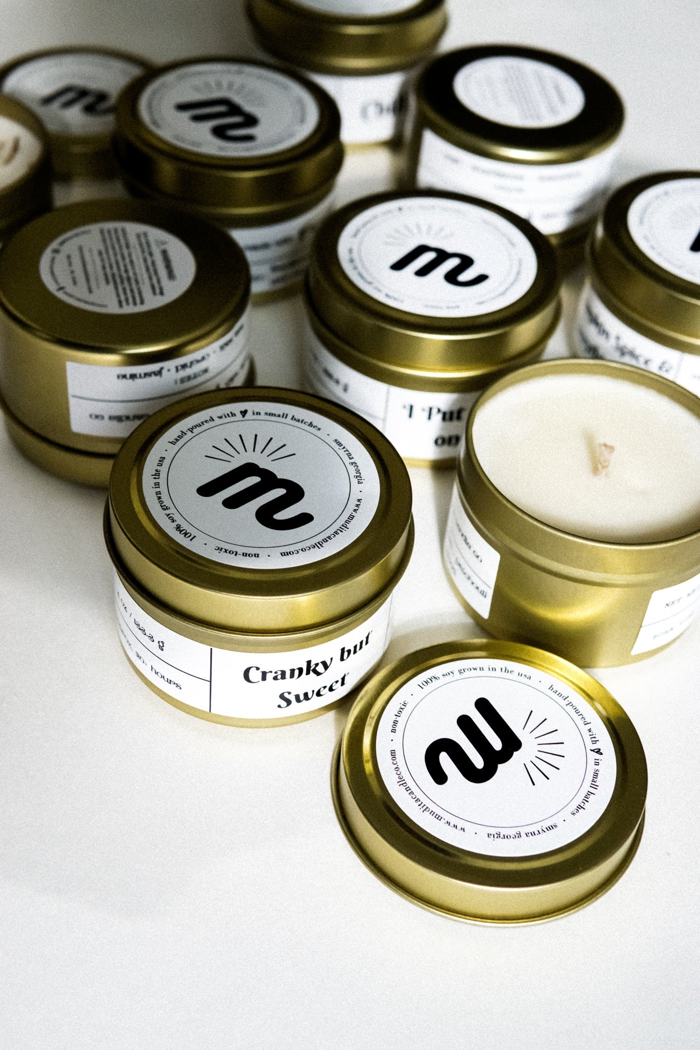 Fall Breeze Autumn Leaves Gold Travel Candle