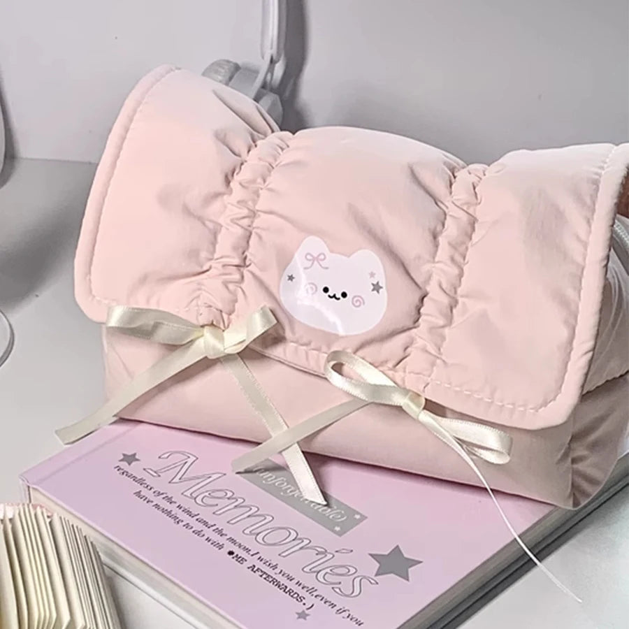 Cute Pen Bag Case Box Stocking Stuffers Zipper Makeup Organizer