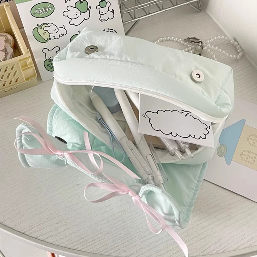 Cute Pen Bag Case Box Stocking Stuffers Zipper Makeup Organizer