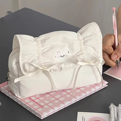 Cute Pen Bag Case Box Stocking Stuffers Zipper Makeup Organizer