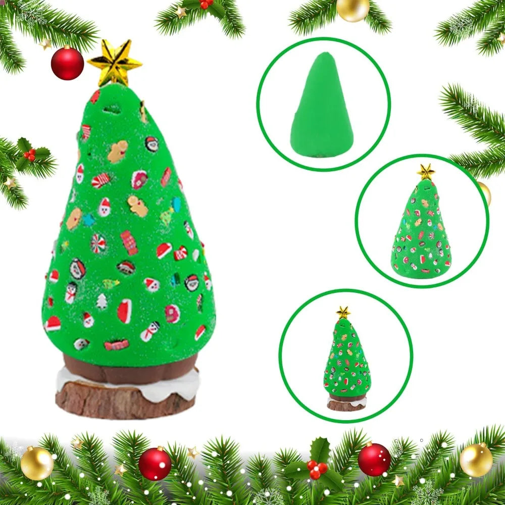 Christmas Trees Crafts Sets Air Dry Clay Kits for Kid Modeling Clay