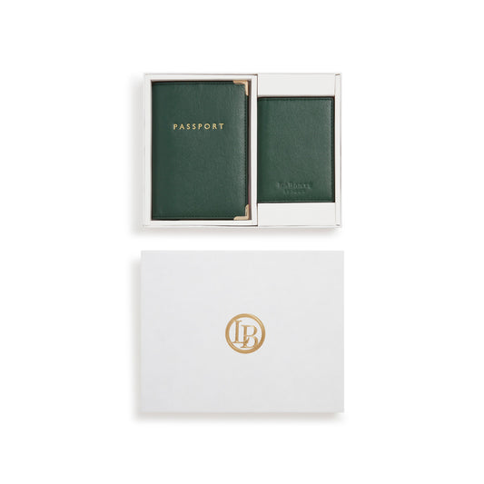 Nutcombe Green Passport Holder & Credit Card holder Gift Box